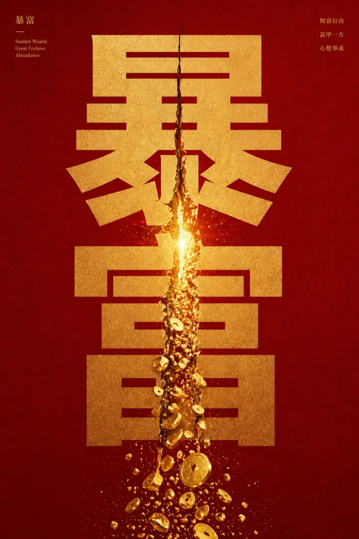 暴富概念海报